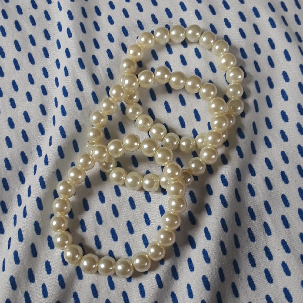 3 pearl bracelets